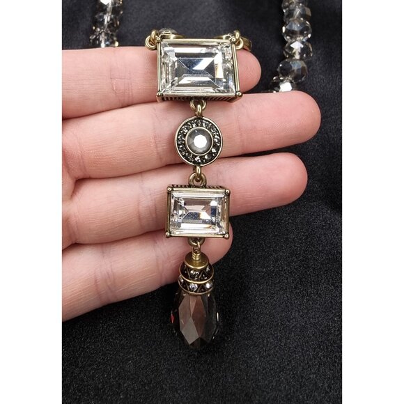 Heidi Daus Statement Necklace With Clear Crystal Accents & Gold-Tone Finish Adju - Picture 5 of 7